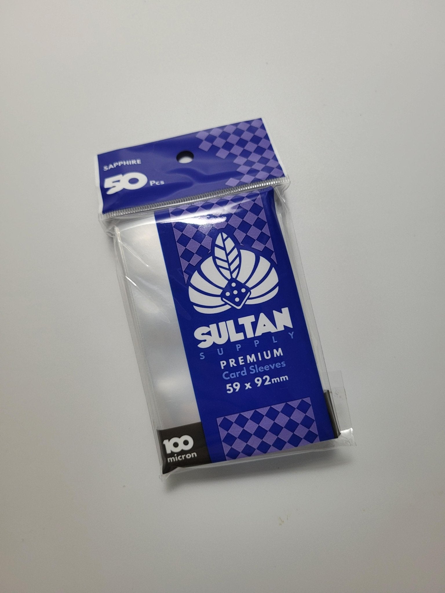 Sultan Supply Premium Card Sleeves: 59 x 92 mm Standard Euro Sapphire (100 microns) - Gaming Library