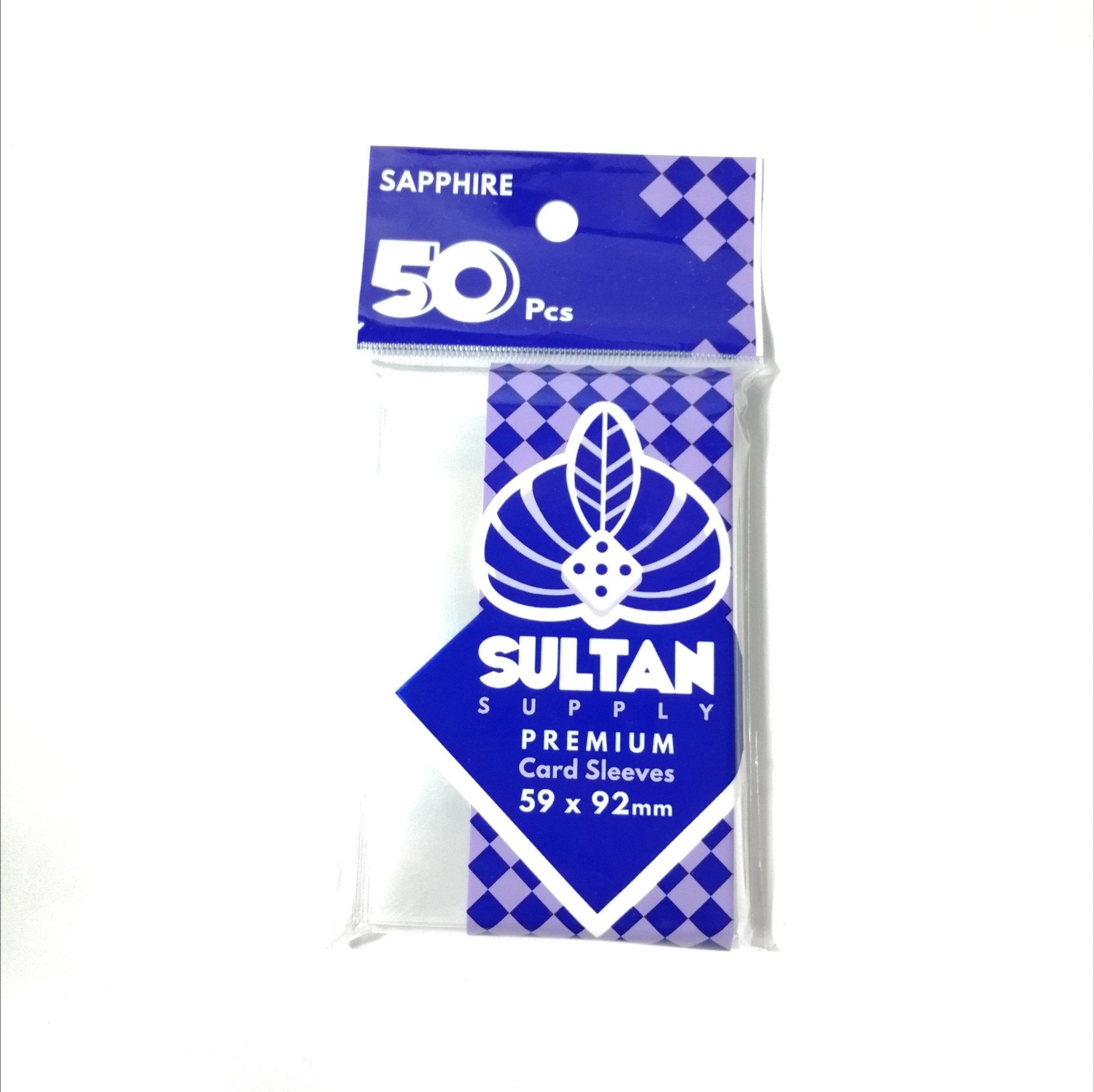 Sultan Supply Premium Card Sleeves: 59 x 92 mm Standard Euro Sapphire (90 microns) - Gaming Library