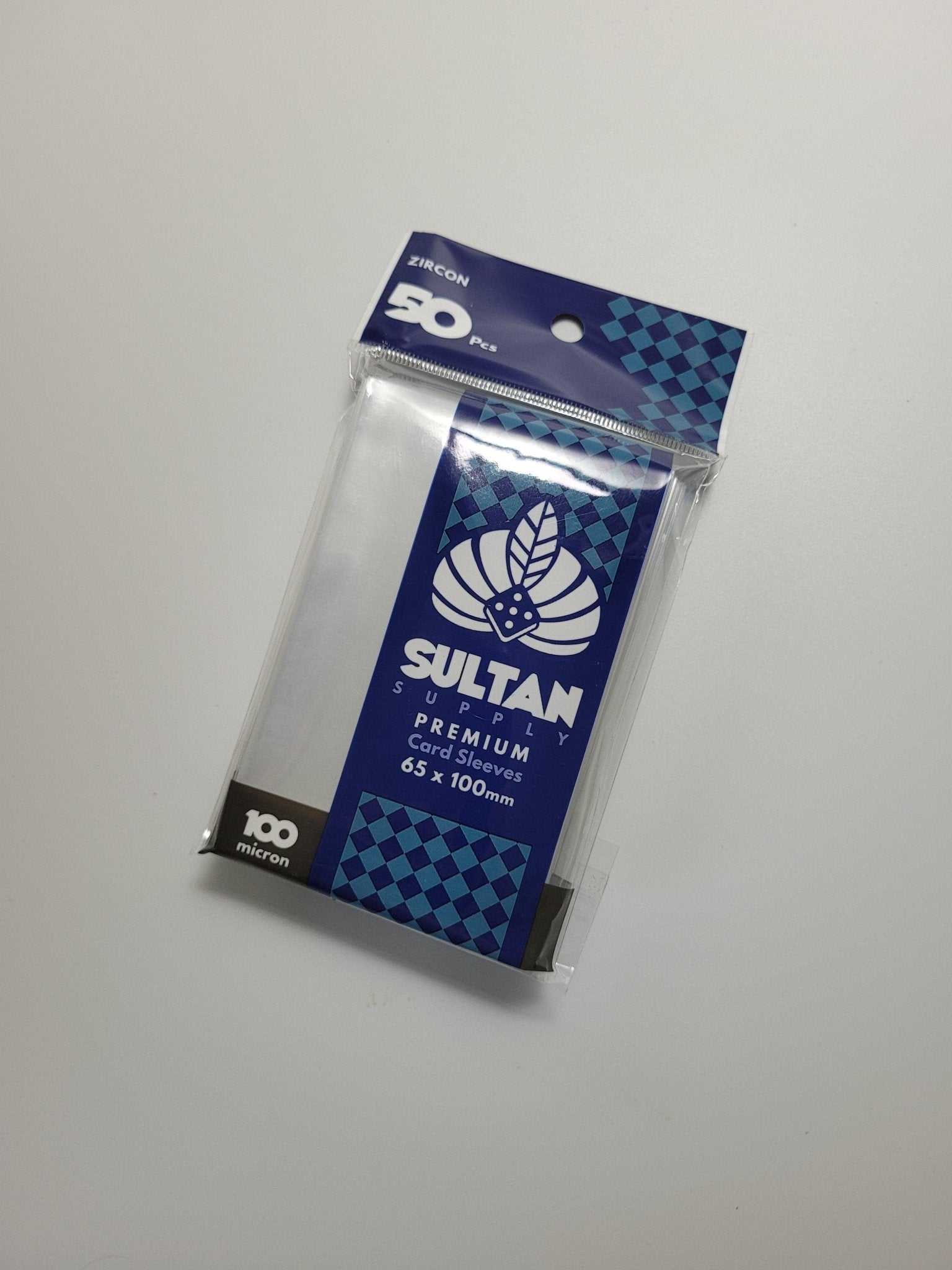 Sultan Supply Premium Card Sleeves: 65 x 100 mm Zircon (100 microns) - Gaming Library