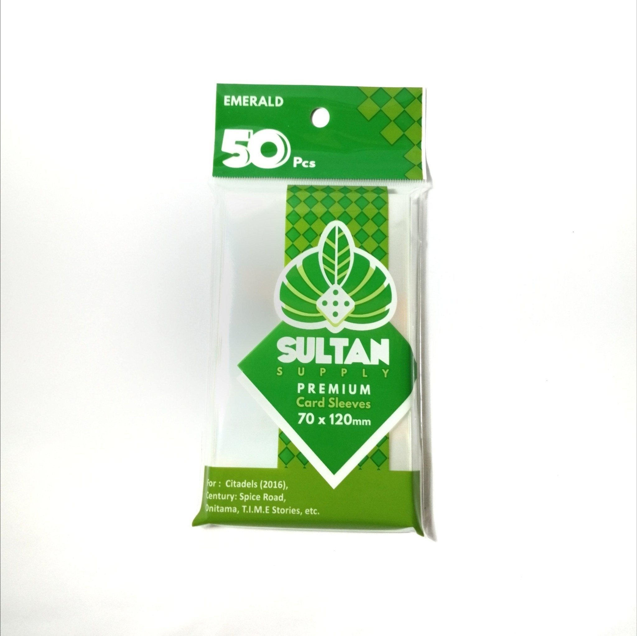 Sultan Supply Premium Card Sleeves: 70 x 120 mm Tarot Emerald (90 microns) - Gaming Library