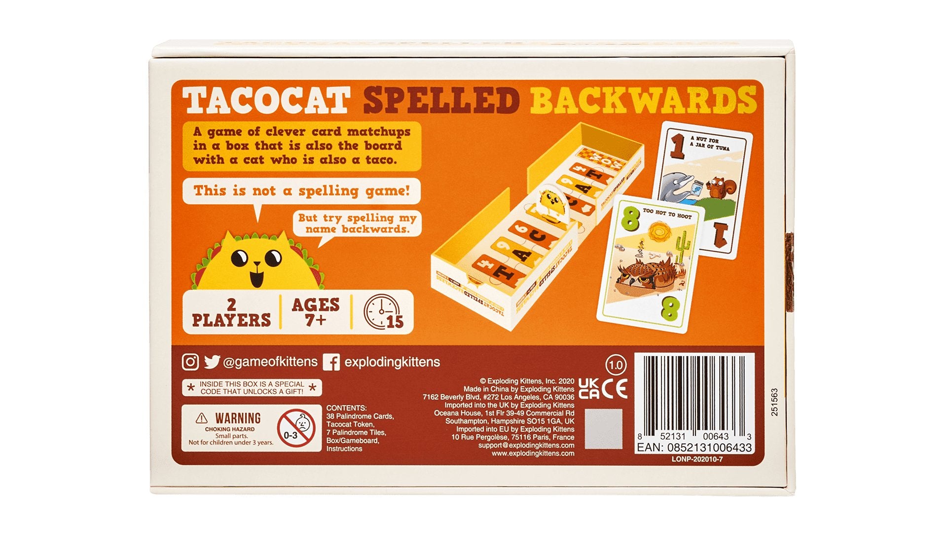 Tacocat Spelled Backwards - Gaming Library