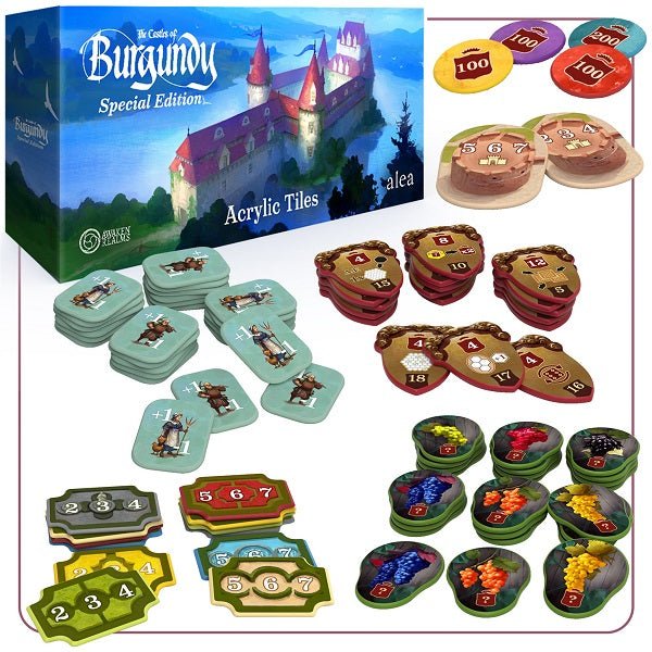 The Castles Of Burgundy Special Edition Acrylic Upgraded Tokens - Gaming Library